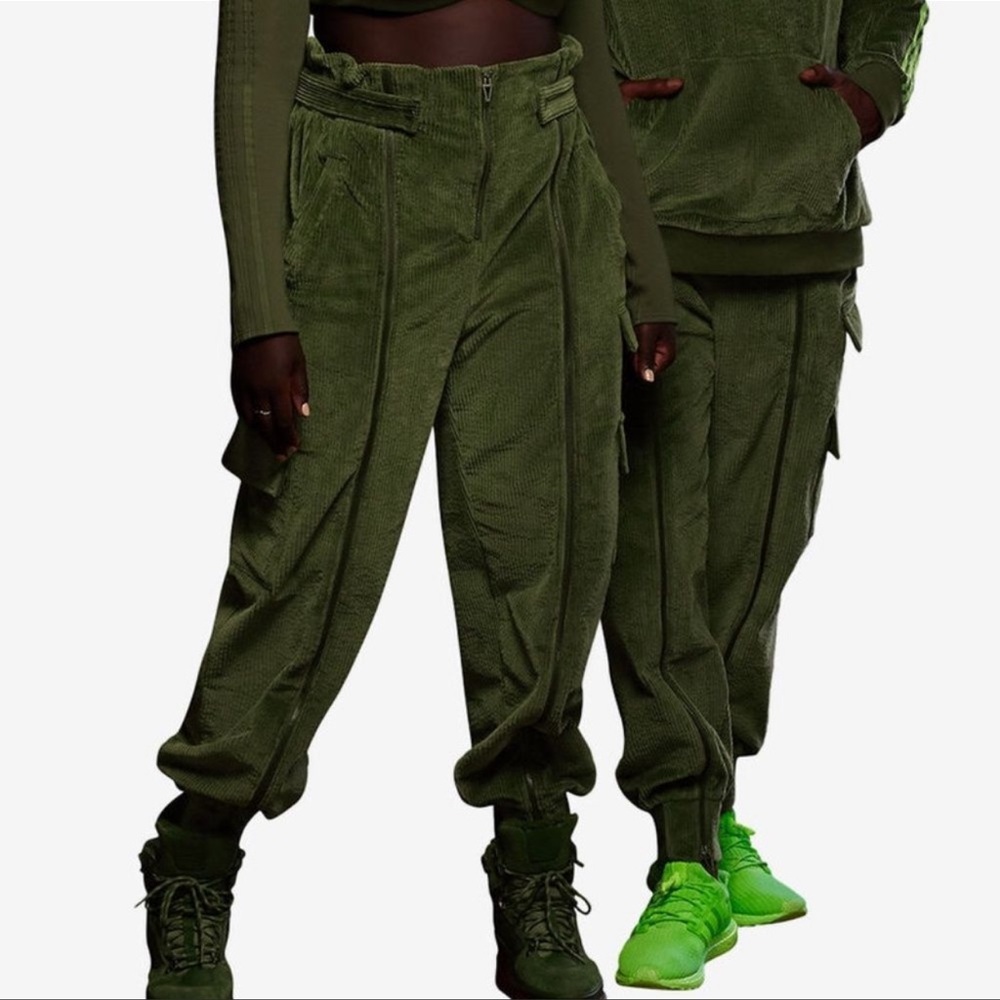 Adidas x Ivy Park Pants & Jumpsuit | Corduroy Green Zipper Pants | All Gender